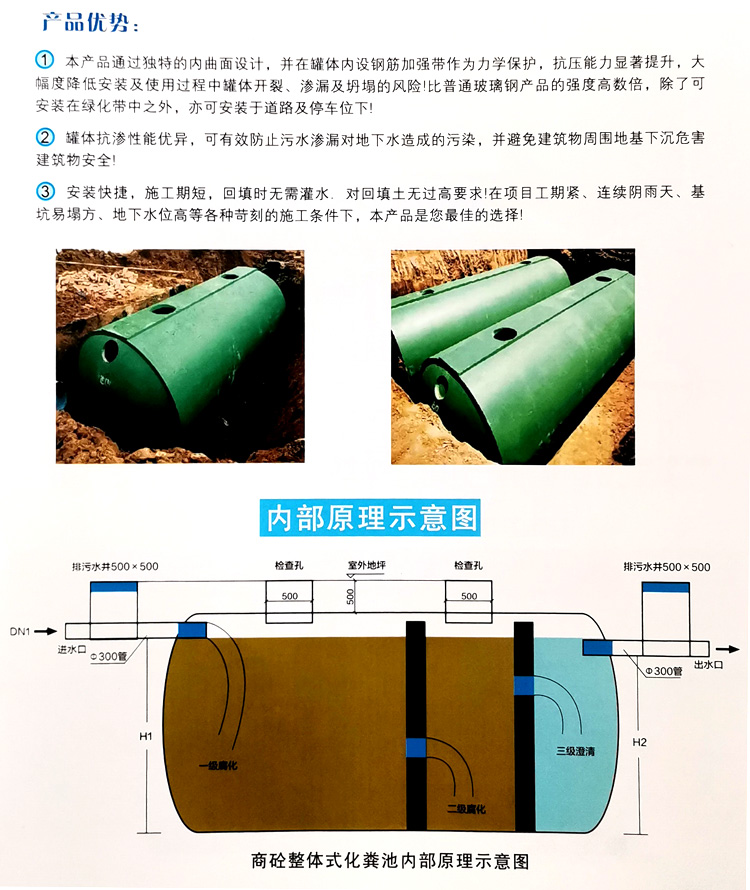 寿光玻璃钢化粪池
